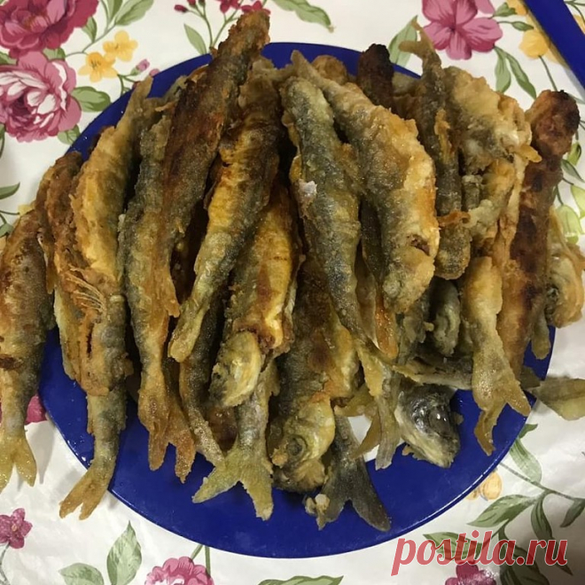 Жареный хариус! Какое это объедение