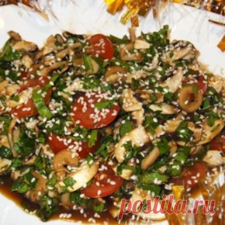 Легкая острая закуска из шампиньонов