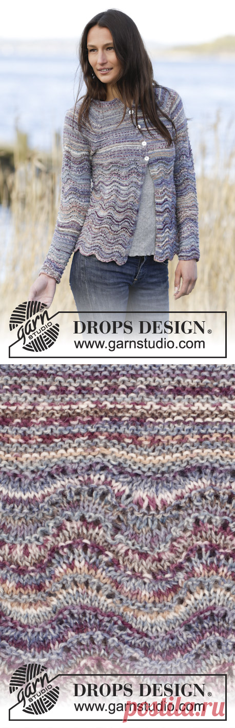 Arctic Ocean Cardigan / DROPS 165-34 - Free knitting patterns by DROPS Design