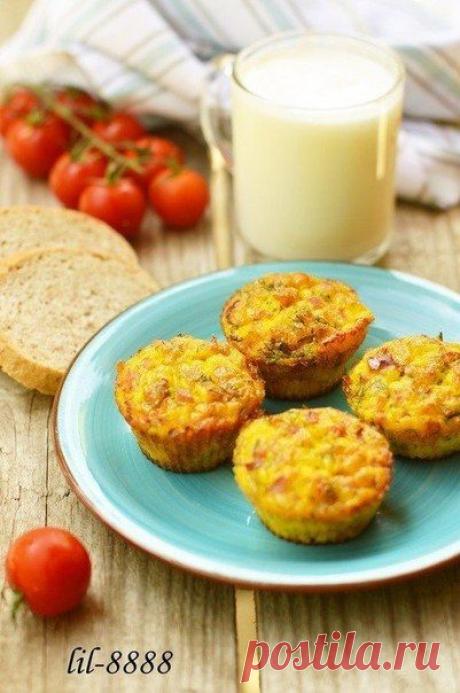 Мини-омлеты с ветчиной