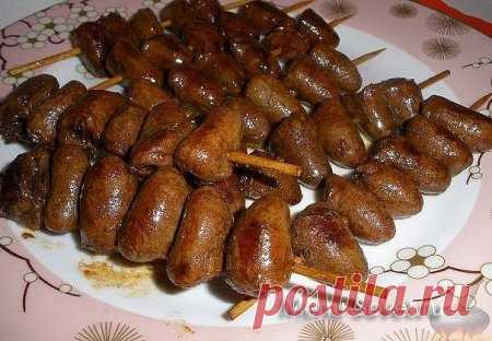 Куриные сердечки на шпажках рецепт