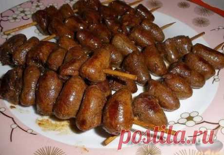 Куриные сердечки на шпажках рецепт