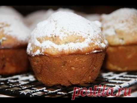 МАФФИНЫ С ИЗЮМОМ И ЯБЛОКАМИ.БАЗОВЫЙ РЕЦЕПТ МАФФИНОВ