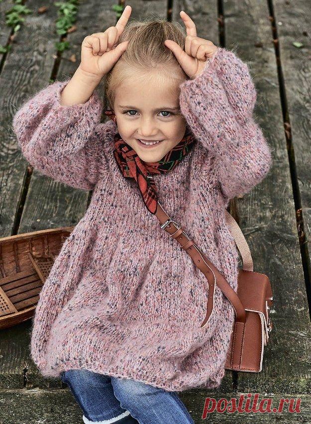 Схема вязания спицами детского платья-фонарик | Be Creative Пульс Mail.ru Описание вязания детского платья спицами