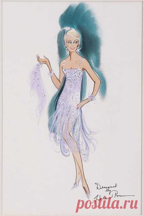 Fashion Illustration Vintage Hollywood Glamour Helen Rose