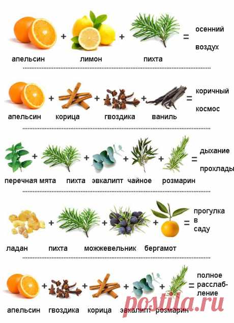 Вкусные сочетания эфирных масел для вашего дома осенью