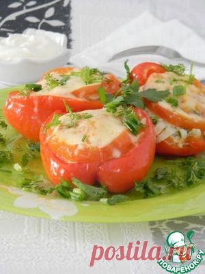 Перец запеченный, фаршированный - кулинарный рецепт