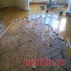 Восстановление паркета после залива | Циклевка паркета