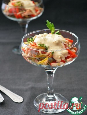 Салат с бужениной и маринованным огурцом - кулинарный рецепт