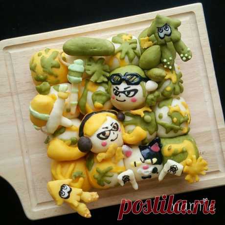 レシピあり！スプラトゥーンのちぎりパン♪ | なみえさんのお料理 ペコリ by Ameba - 手作り料理写真と簡単レシピでつながるコミュニティ -