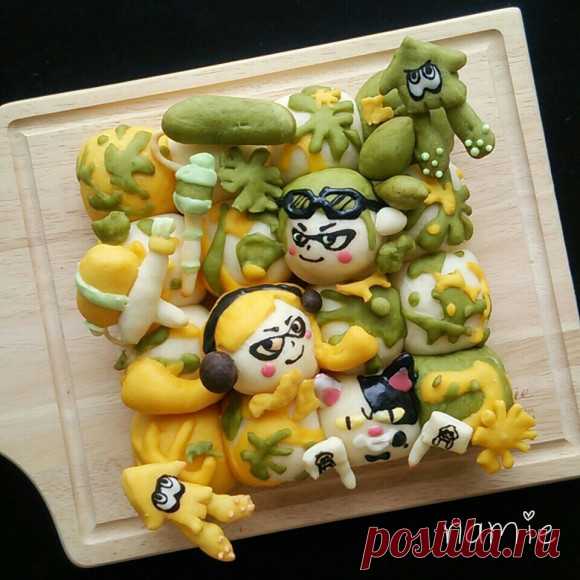 レシピあり！スプラトゥーンのちぎりパン♪ | なみえさんのお料理 ペコリ by Ameba - 手作り料理写真と簡単レシピでつながるコミュニティ -