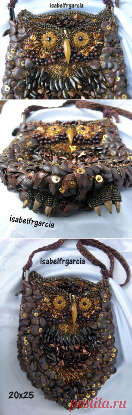 ISABEL FR GARCÍA: cuero natutal bordado con dagas, cuentas cristal antiguas, agatas, superduos, plumitas bordas con lentejuelas metalicas, parte de atras guateado en el cuero. ES PARA MI