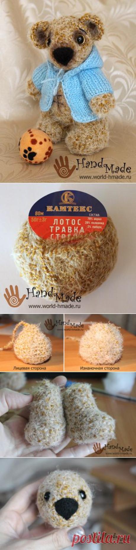 Мишка крючком. Мастер-класс с пошаговыми фотографиями. Бонус: описание вязания одежды для мишки.