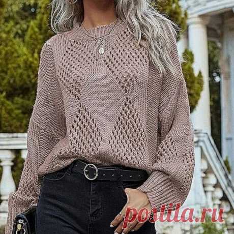 Стильные ажурные свитеры спицами. 5 вариантов со схемами – Paradosik Handmade - вязание для начинающих и профессионалов