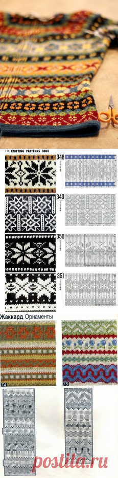 Вязание в стиле Fair isle: снуды, шарфы, шапки..." (подборка + схемы)