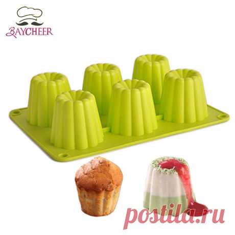 Baycheer силиконовые 6 отверстия diy мусс желе шоколадные конфеты mold украшения выпечки кекс формы для выпечки купить на AliExpress