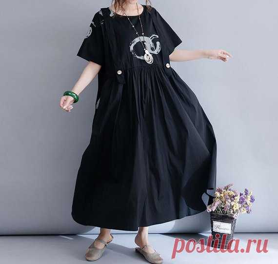maxi dress cotton Cotton dress long white dress black