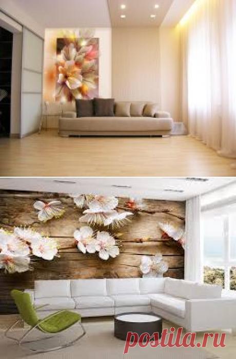 Фотообои цветы на стену: видео-инструкция по выбору своими руками, цветущая вишня, яблоня в интерьере, фото и цена