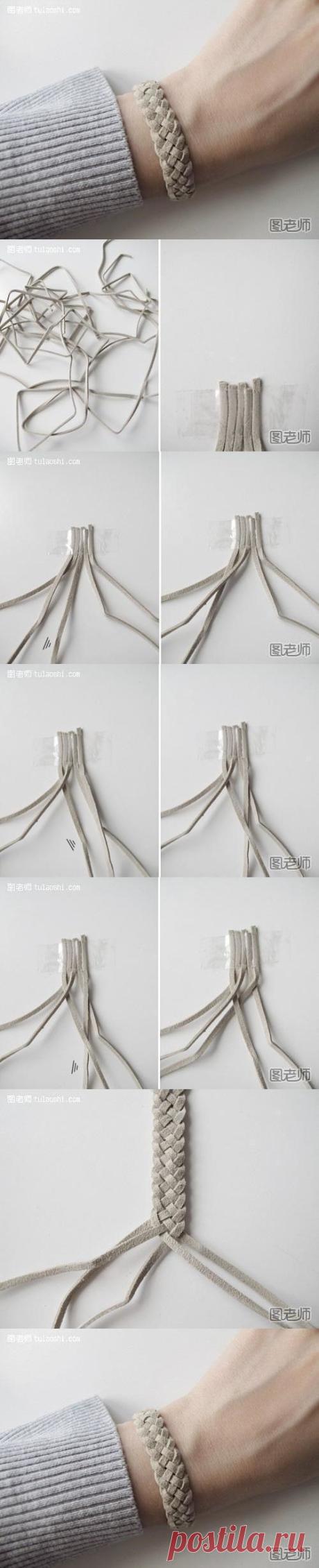 Плетёный боаслет DIY instructions