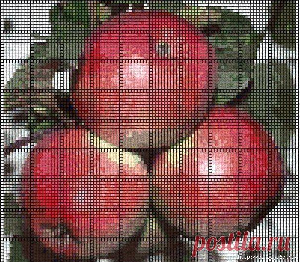 Вышивка "Спелые фрукты и ягоды"