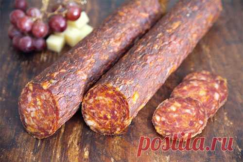 Полусухая колбаса домашняя