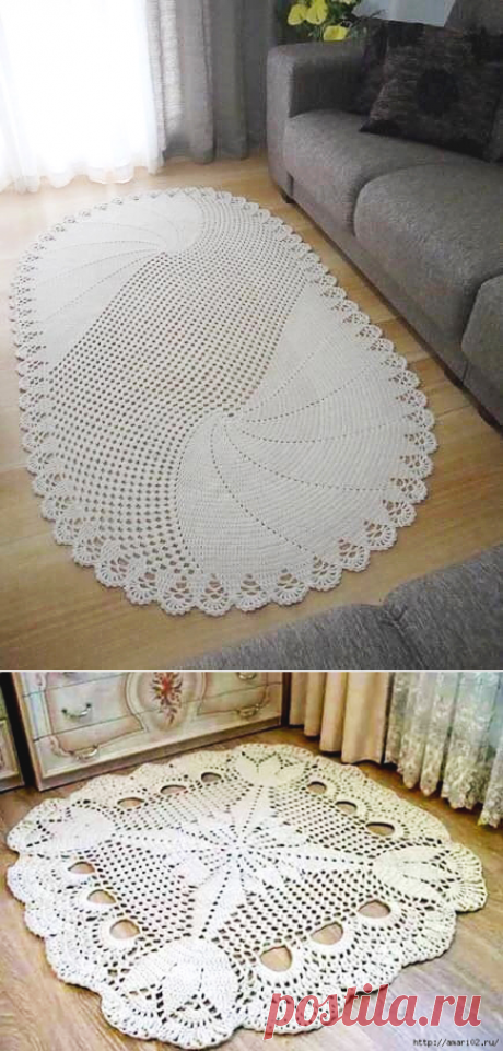 Ажурный коврик крючком — Сделай сам, идеи для творчества - DIY Ideas