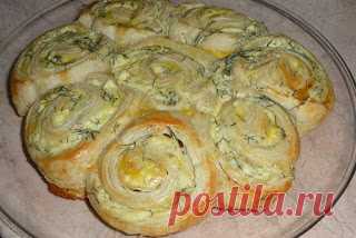 Булочки с брынзой, маслинами и зеленью - Харчовка