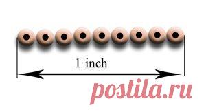 Классификация бисера по размеру, Размеры бисера