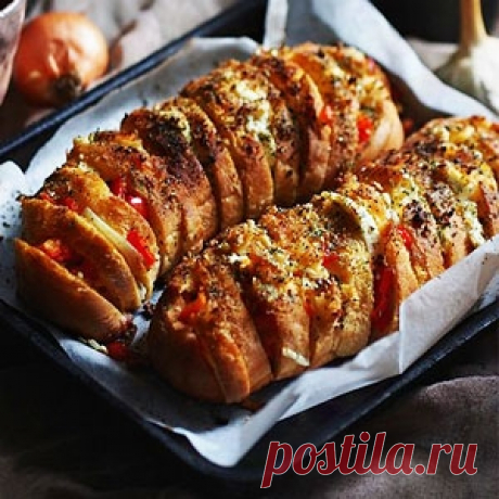 Багет с овощами и сыром