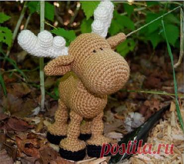 вязаный лось