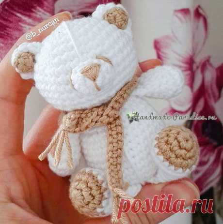 ღБелый медвежонок крючком