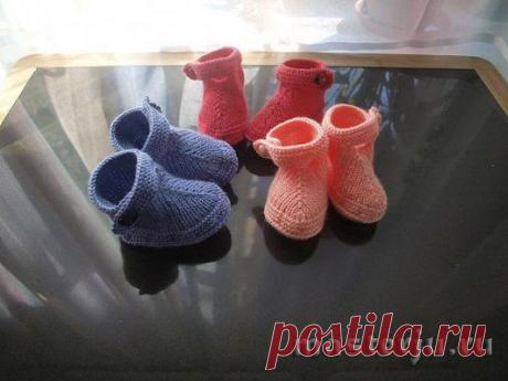 пинетки-ботиночки вязаные спицами » Мастерю - все своими руками