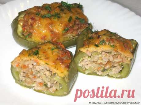Перцы с начинкой из кабачка и картофеля
