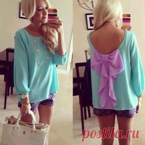 Кофта с бантом / Декор спины /