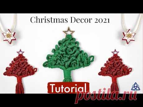 DIY Macrame Christmas Tree 🌲 | Christmas Decoration project - YouTube