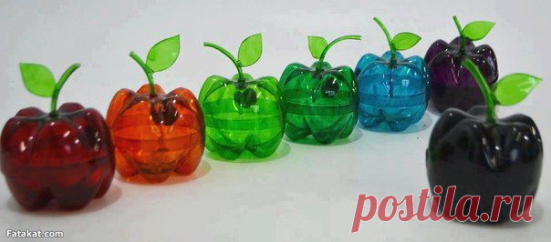 Яблоко из пластиковой бутылки