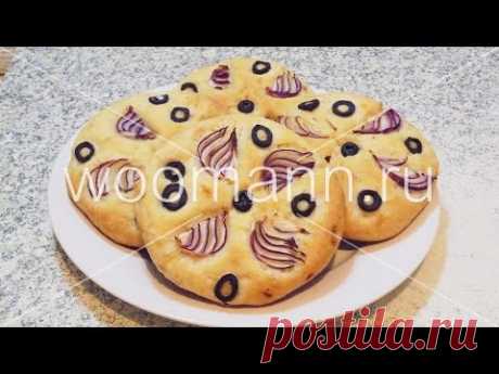 Рецепт лепешки с маслинами и луком