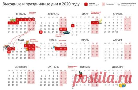 Через 5 дней Новый год - 2020.
Время отдыхать)
Сегодня мы хотим поделиться с вами календарем выходных в будущем году.