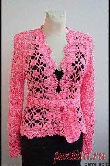 Летний жакет Летний жакет крючком. Женский жакет с мастер классом