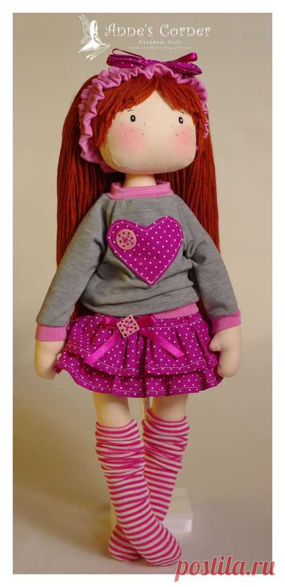 Sweet hand made rag doll - made to order by AnneCorner