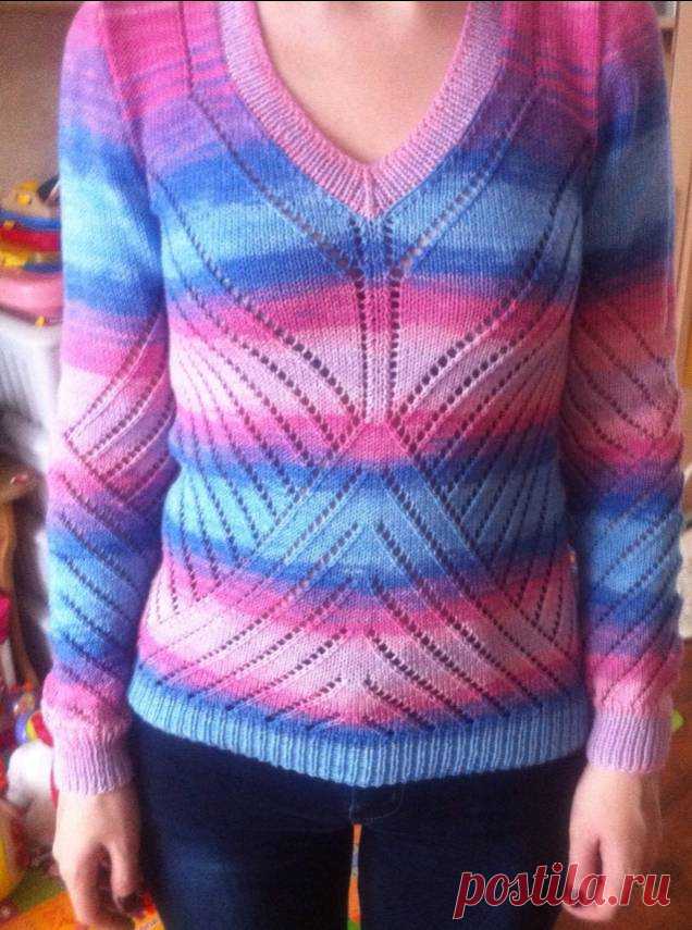 Пуловер "диагонали"