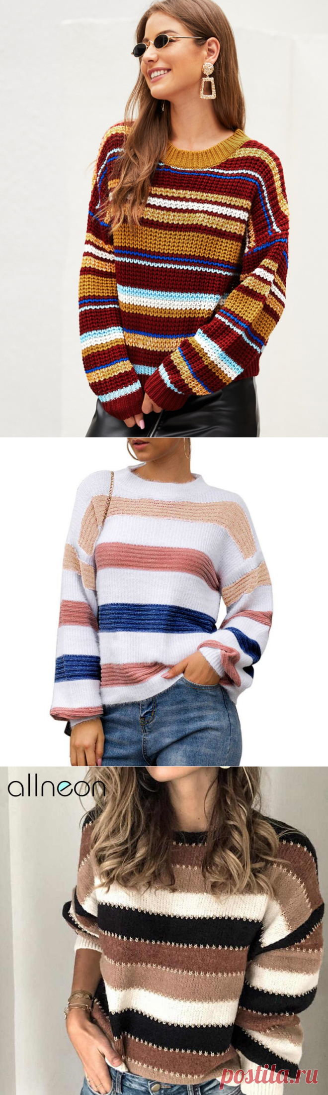 Свитера в полоску. Самый модный принт 2020 года. | Магия творчества | Яндекс Дзен