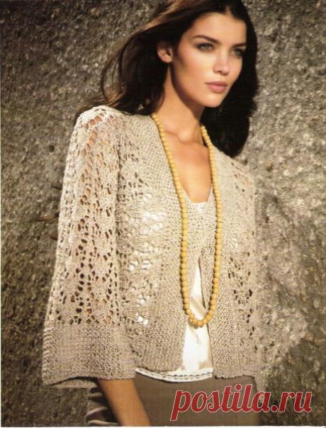 Ажурные жакеты спицами: схемы и описание с фото и видео