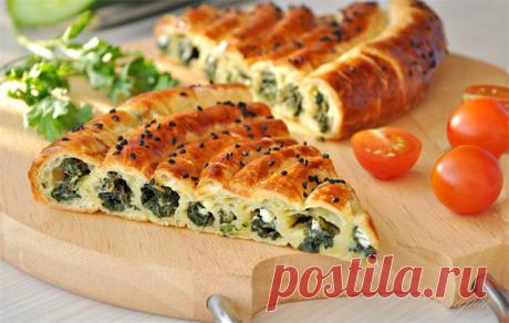 Вкусная пауза - Пирог со шпинатом и сыром (очень вкусный пирог!)