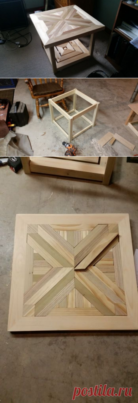 Деревянный стол с наборной столешницей | Своими руками