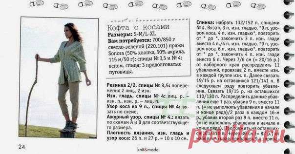 Жакет с косами описание. Жакет с косами спицами | Вязание для всей семьи