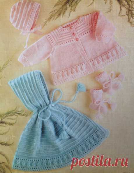vintage baby knitting pattern for hooded cape coat bonnet and booties in size 18 inches This item is a PDF file of the knitting pattern for these gorgeous baby items. Quite possibly my favourite pattern so far.    The pattern will be available for download upon receipt of payment, for you to print out or read from your computer.    The items call for quickerknit yarn, I would say this is a thinnish double knit yarn. It might be advisable to work a tension square.    Absolu...