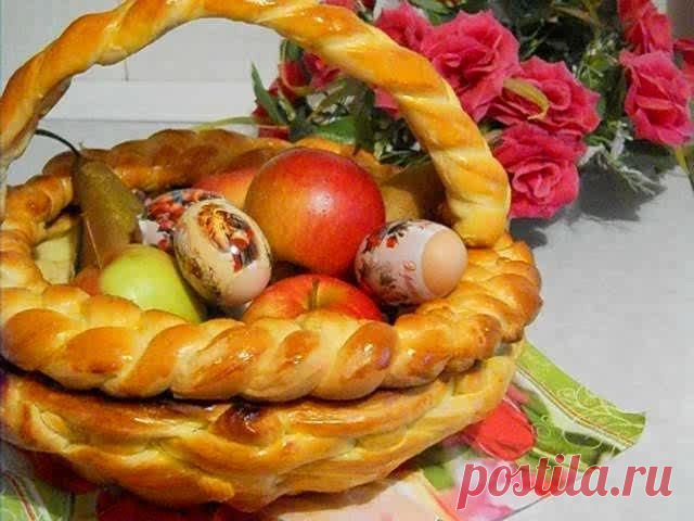 Как испечь пасхальную корзинку из теста (мастер-класс) » Женский Мир