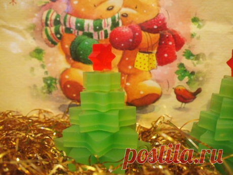 Елочка из мыла своими руками