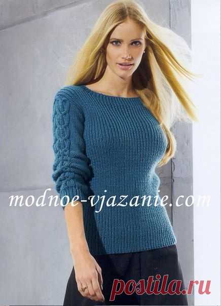 Синий джемпер - Жакеты,полуверы, свитера